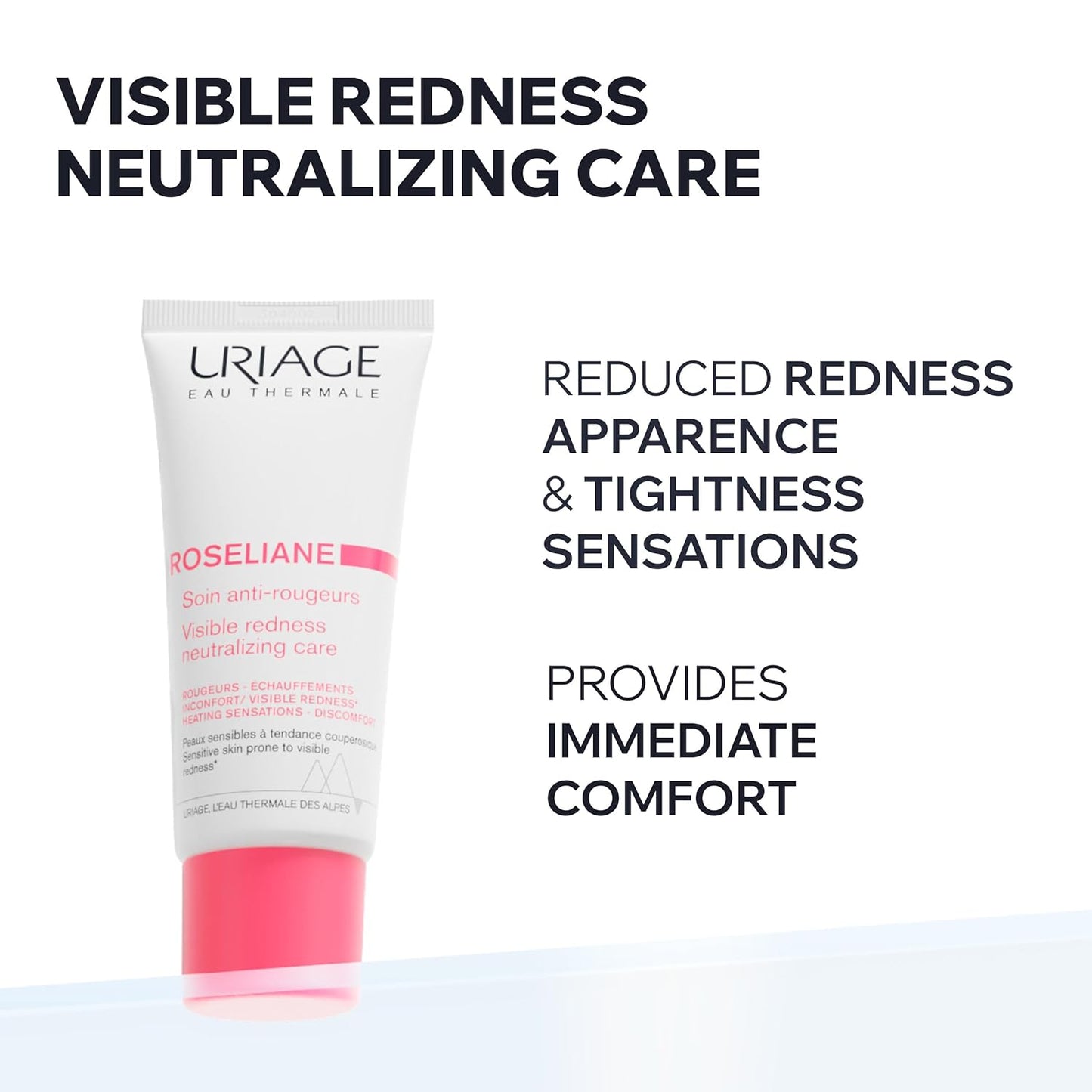 Uriage Roséliane Redness-Neutralizing Rich Face Care - Soothes & Nourishes with Red Algae, Ceramides & Shea Butter