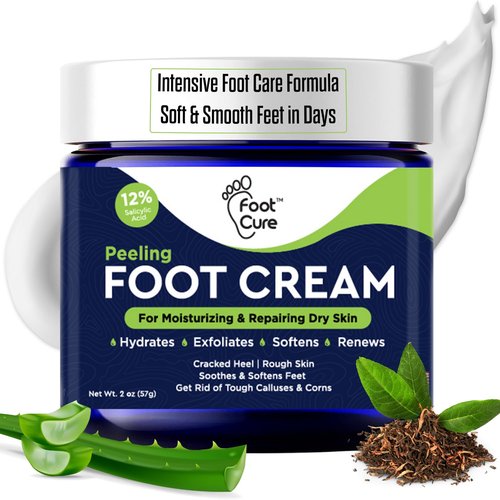 FOOT CURE Tea Tree Oil Foot Cream - Moisturizing Relief for Dry, Cracked Feet | Heel & Callus Treatment, 2 oz