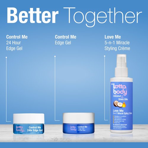 Lottabody Love Me 5-n-1 Leave-In Treatment with Coconut & Shea Oils, Lightweight, All-In-One, Leave-In Spray for Detangling Heat Protection Moisture Shine & Frizz Control, 5 oz