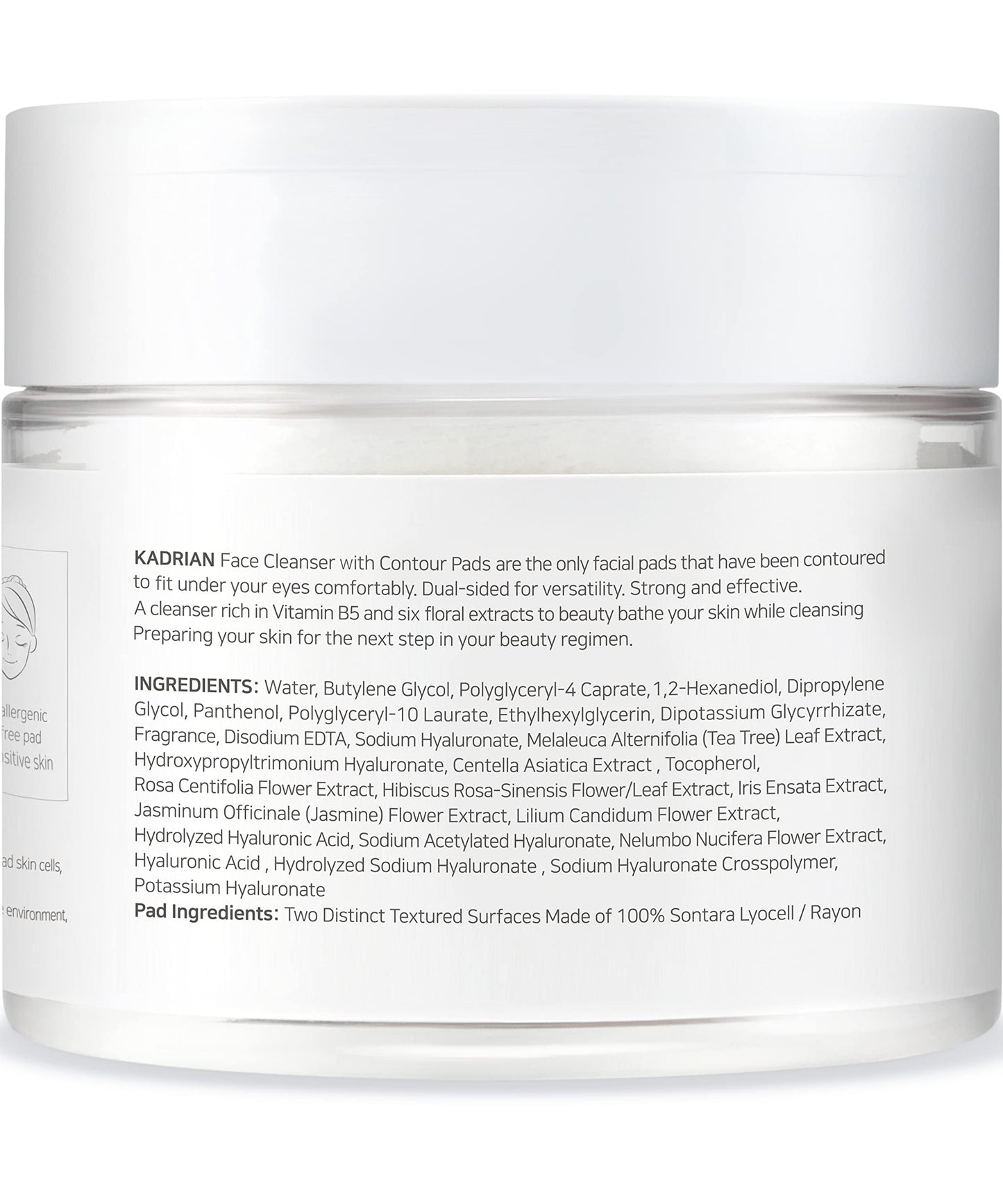 Micellar Water Facial Makeup Remover Wipes for Face - 50ea - Cleansing Make up Pads for Sensitive Skin - Lint Free, Travel Size