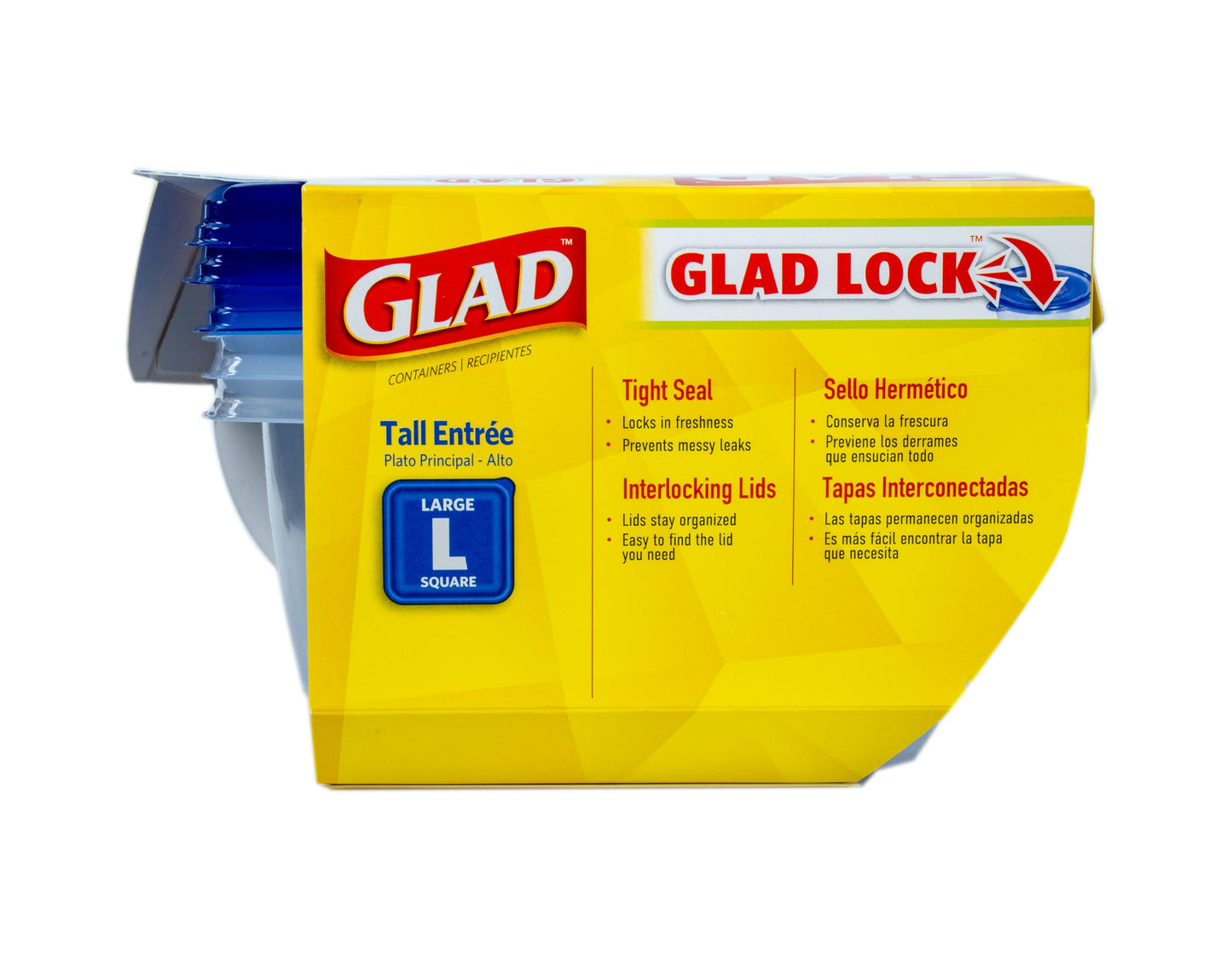 Glad GladWare To Go Snack Food Storage Containers - Medium Round - Meal Container Holds up to 24 Ounces of Food - Lock Tight Seal, 4 Count