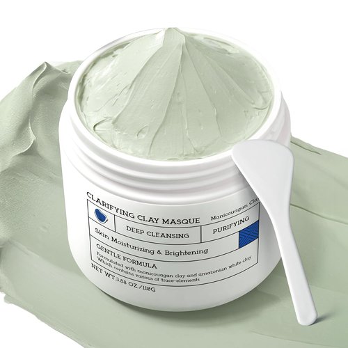 NING DERMOLOGIE Clay Mask - Triple Mud Formula for Deep Cleansing & Acne Reduction | 3.88 Oz
