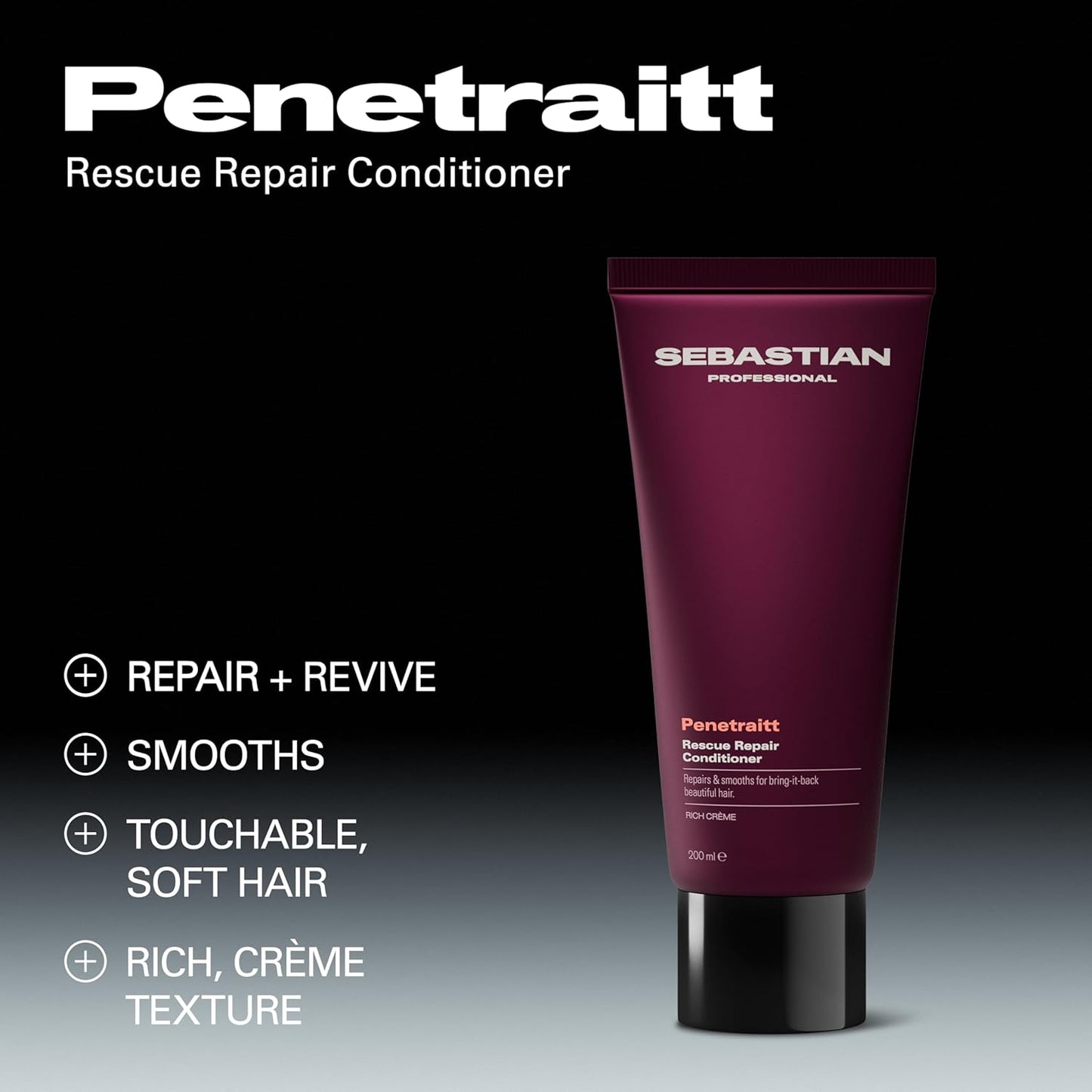 Sebastian Professional Penetraitt Rescue Repair Conditioner - Strengthens & Moisturizes Damaged Hair | 6.7 Fl Oz