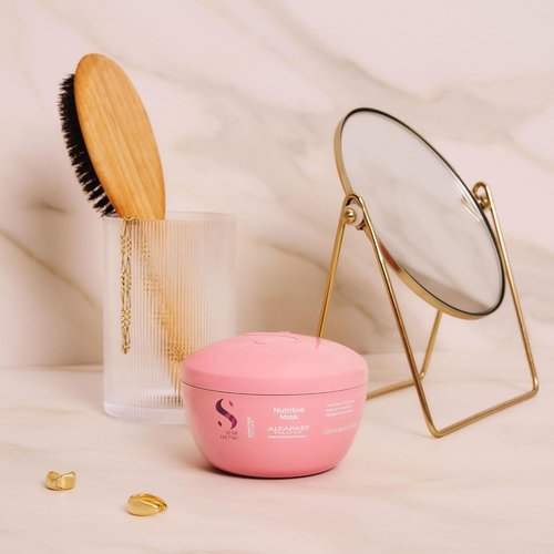 Alfaparf Milano Semi Di Lino Moisture Nutritive Mask - Hydrating Treatment for Dry Hair | Color Safe & Sulfate Free