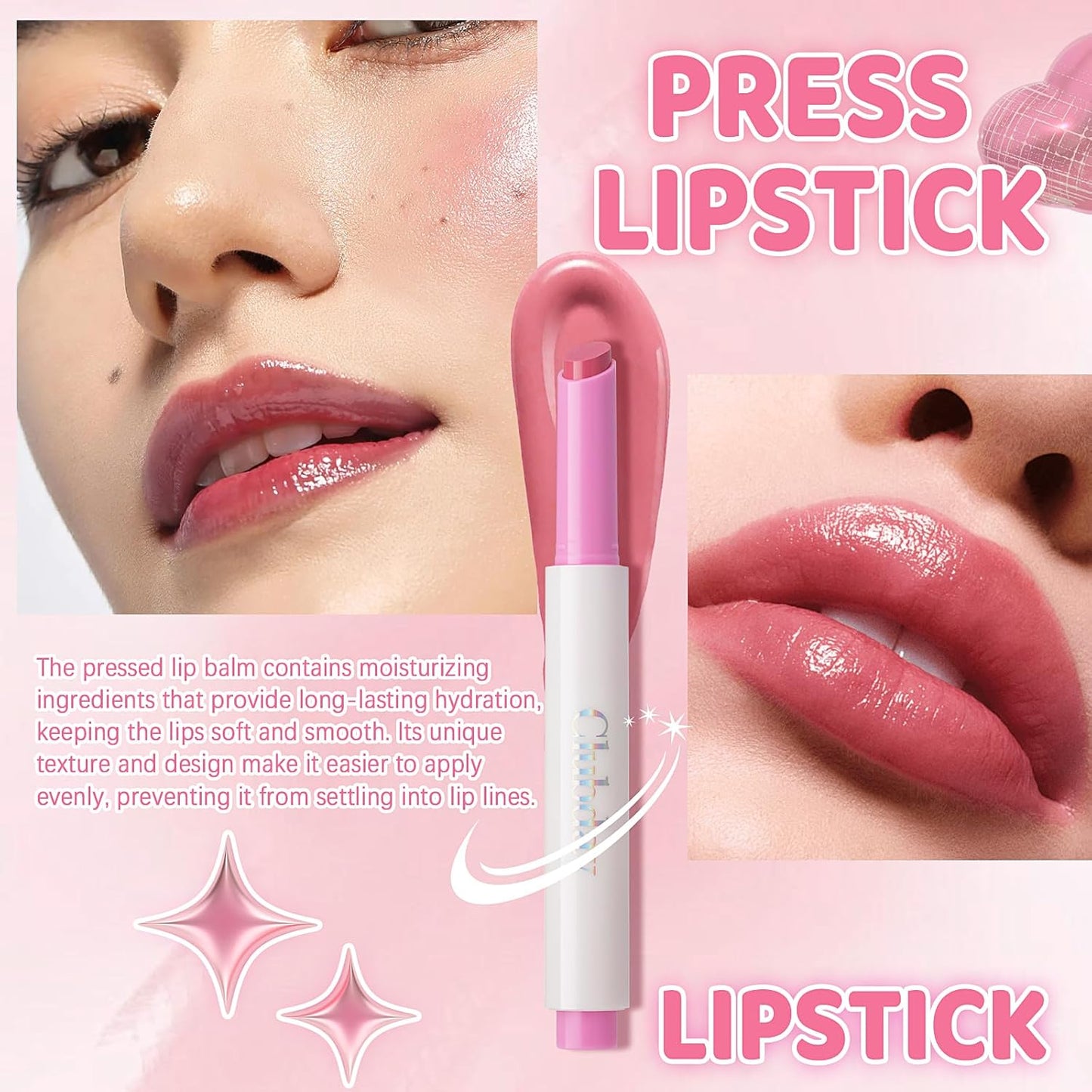 Skiennix Hydrating Tinted Lip Balm - Natural Plumper Gloss for Lightweight Moisturizing Care