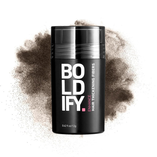 BOLDIFY Hair Fibers (12g) Fill In Fine and Thinning Hair for an Instantly Thicker & Fuller Look - Best Value & Superior Formula -14 Shades for Women & Men - ASH BROWN