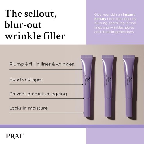 PRAI Beauty Ageless Lip & Line Filler - Plumping Serum with Vitamins C & E for Smooth, Youthful Lips (0.26oz)