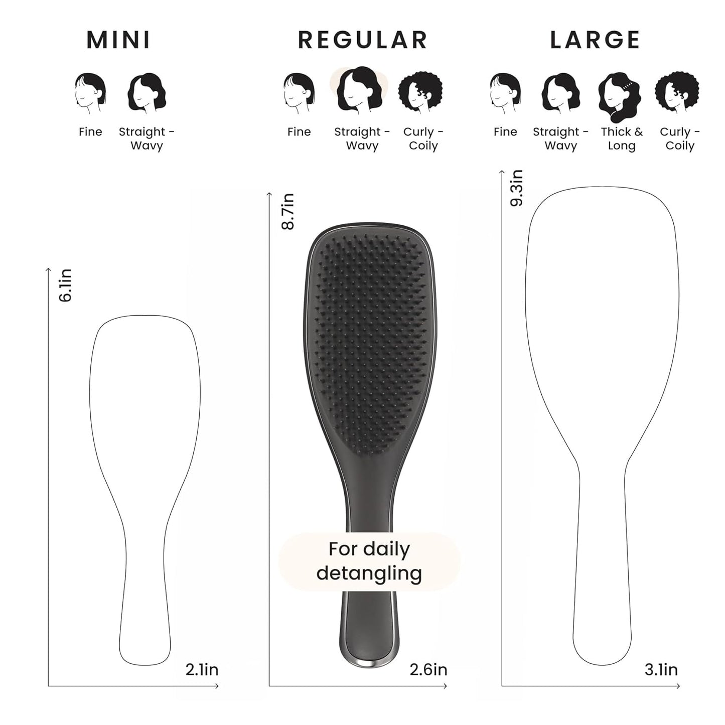 Tangle Teezer Chrome Ultimate Detangler Brush for Wet & Dry Hair, Eliminates Knots & Reduces Breakage for Straight to Curly Hair Types, Gunmetal Silver