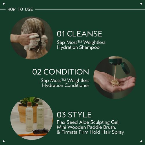 Aveda Sap Moss Weightless Hydration Shampoo - Gently Cleanses & Hydrates | Silicone-Free | 6.7 Fl Oz
