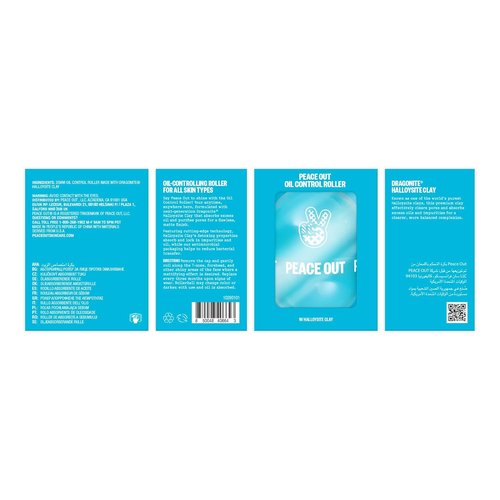 Peace Out Oil Control Roller - Instant Oil Remover with Halloysite Clay for Oily Skin | 1 Count