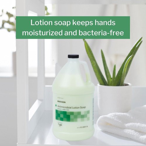 McKesson Antimicrobial Lotion Hand Soap - Herbal Scent, 1 Gallon Refill Bottle | Keeps Hands Clean & Moisturized