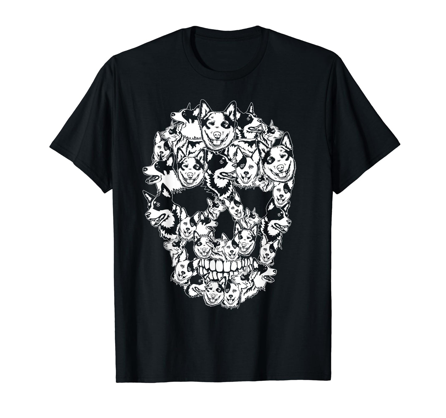 Fun Halloween Costume Skull Australian Cattle Dog Lover T-Shirt