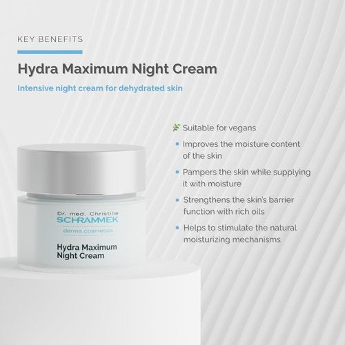 Dr. Schrammek Hydra Maximum Night Cream - Intensive Hydration for Dehydrated Skin - 1.7 fl oz