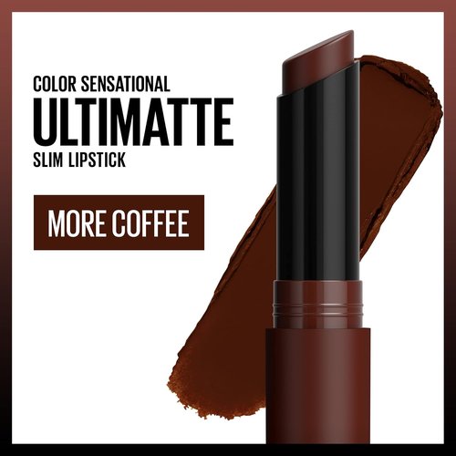 Maybelline Color Sensational Ultimatte Matte Lipstick - Intense Coffee Bean Brown, Non-Drying Formula, 1 Count