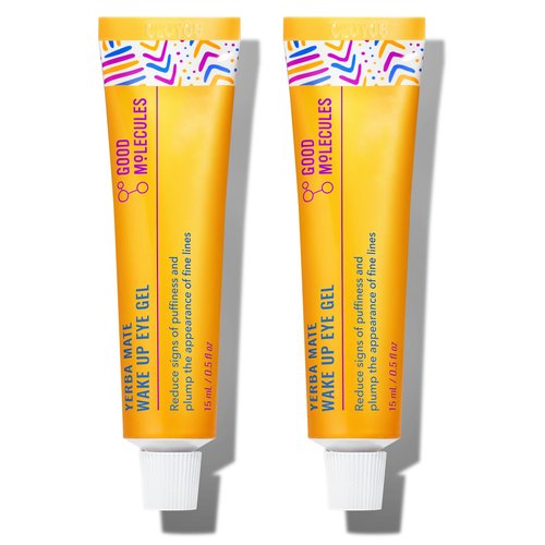 Good Molecules Yerba Mate Wake Up Eye Gel Pack 2 – 15 ml Each | Hydrating Under Eye Gel with Hyaluronic Acid & Caffeine for Dark Circles and Puffiness
