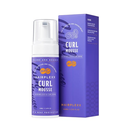 Hairplexx Curl Mousse - Lightweight Anti-Frizz Curl Definition for Wavy & Curly Hair | 5.07 oz