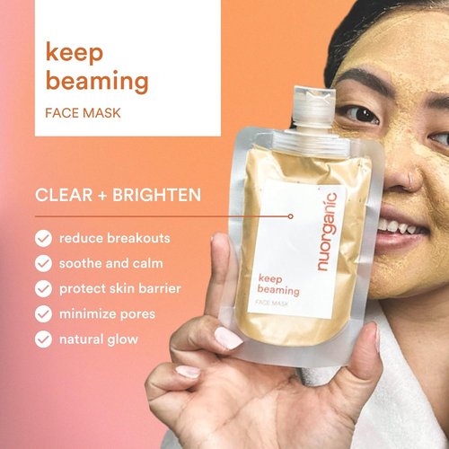 Nuorganic Turmeric Face Mask - Soothing & Exfoliating Acne Treatment - Airtight Tube for Freshness