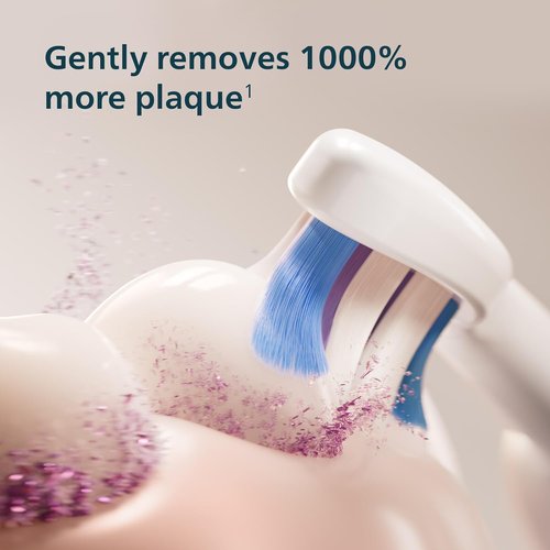 Philips Sonicare 6700 Series Electric Toothbrush - Advanced Sonic Technology, Pressure Sensor, 9 Modes, Light Pink