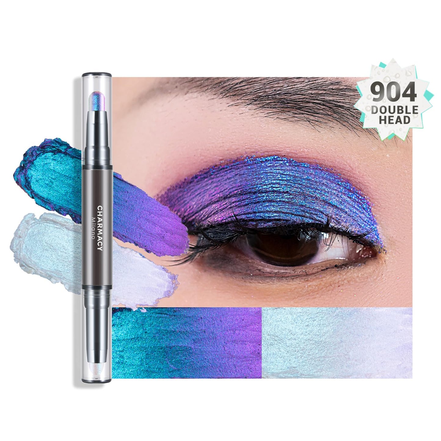 CHARMACY Multichrome Cream Eyeshadow Stick - Waterproof, High Pigment Eye Brightener | Vegan & Cruelty-Free
