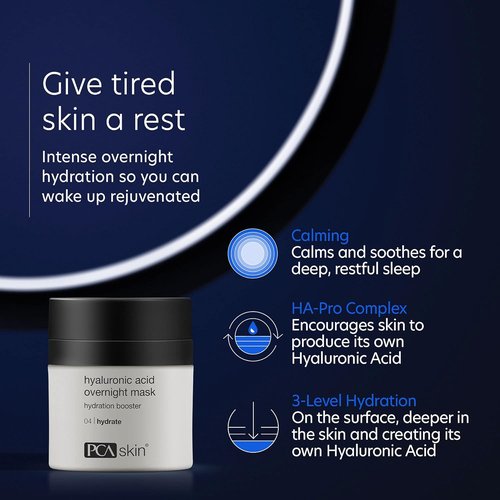 PCA SKIN Hyaluronic Acid Overnight Face Mask - Hydrating Anti-Aging Treatment for Dry Skin (1.8 fl oz)