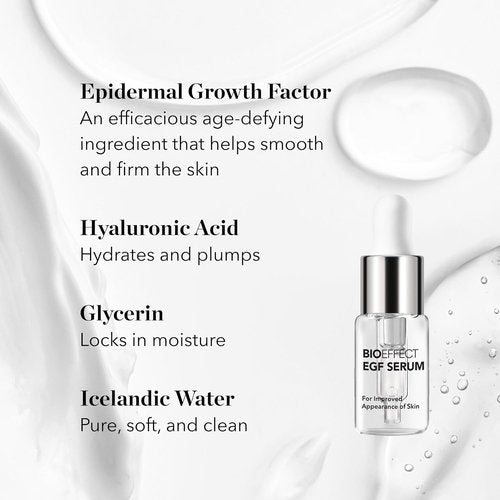 BIOEFFECT EGF Skincare Set - Age-Defying Travel Kit with Serum, Cream, Toner, Cleanser & Exfoliator