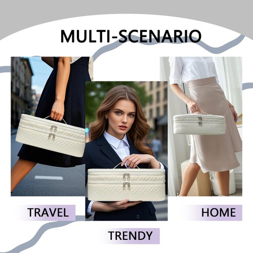 ARLMEGOR Double-Layer Carrying Case Apply to Revlon One-Step Hair Dryer, Travel Bag for Hair Volumizer/Styler,Water Resistant Storage Organizer Box,Compatible with FlexStyle Attachment (Bag Only)