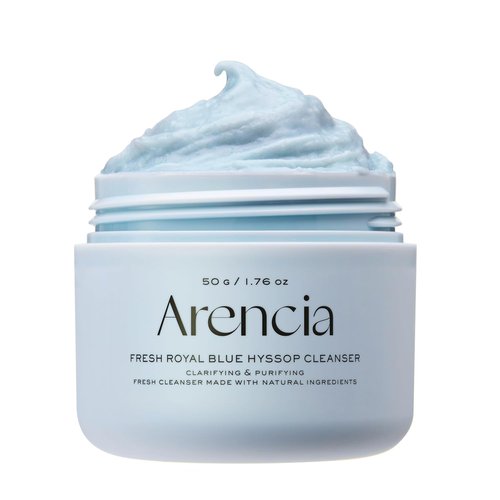 ARENCIA Hyssop Face Scrub - Brightening & Deep-Cleansing Exfoliator for All Skin Types (1.76oz)