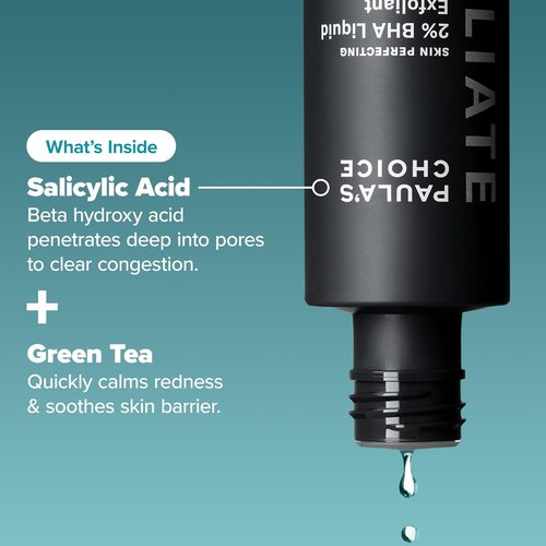 Paula's Choice SKIN PERFECTING 2% BHA Liquid Exfoliant - Salicylic Acid Facial Exfoliator, 1oz | Pore Reducing Toner with Niacinamide, 1oz