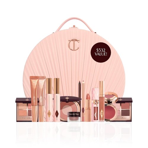 Charlotte Tilbury Pillow Talk Dreams Come True Makeup Kit - Limited Edition 15-Piece Beauty Set in Iconic Nude-Pink Shades