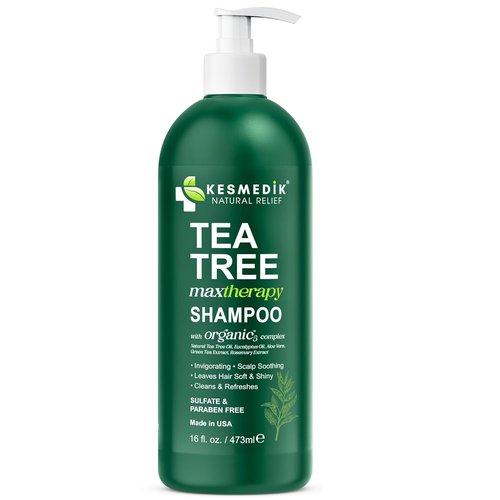 MaxTherapy Tea Tree Oil Shampoo - Deep Cleansing for Dandruff & Itchy Scalp | Sulfate-Free, 16 fl oz