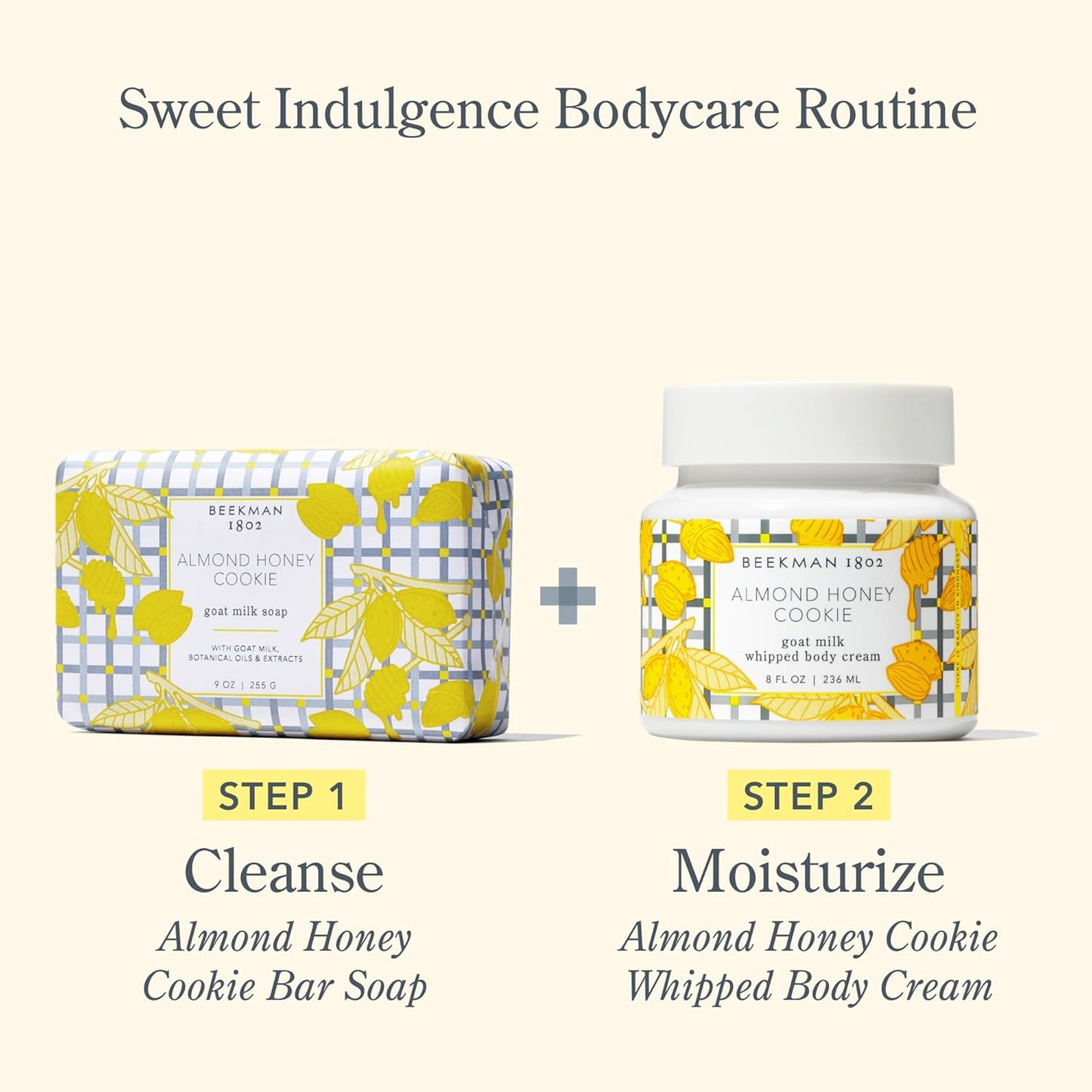 Beekman 1802 Whipped Body Cream - Hydrating Goat Milk Lotion with Shea Butter & Vitamin E | Almond Honey Cookie, 8 oz