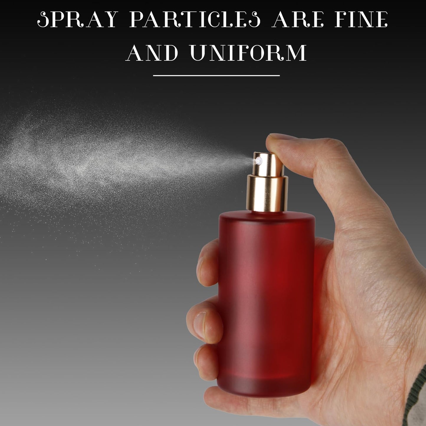 Gsteng 2pcs 50ml Glass Spray Bottle for Perfume,Refillable Travel Perfume Atomizer Bottles,Red Portable Cologne Atomizer Empty Bottle. (Red*2)