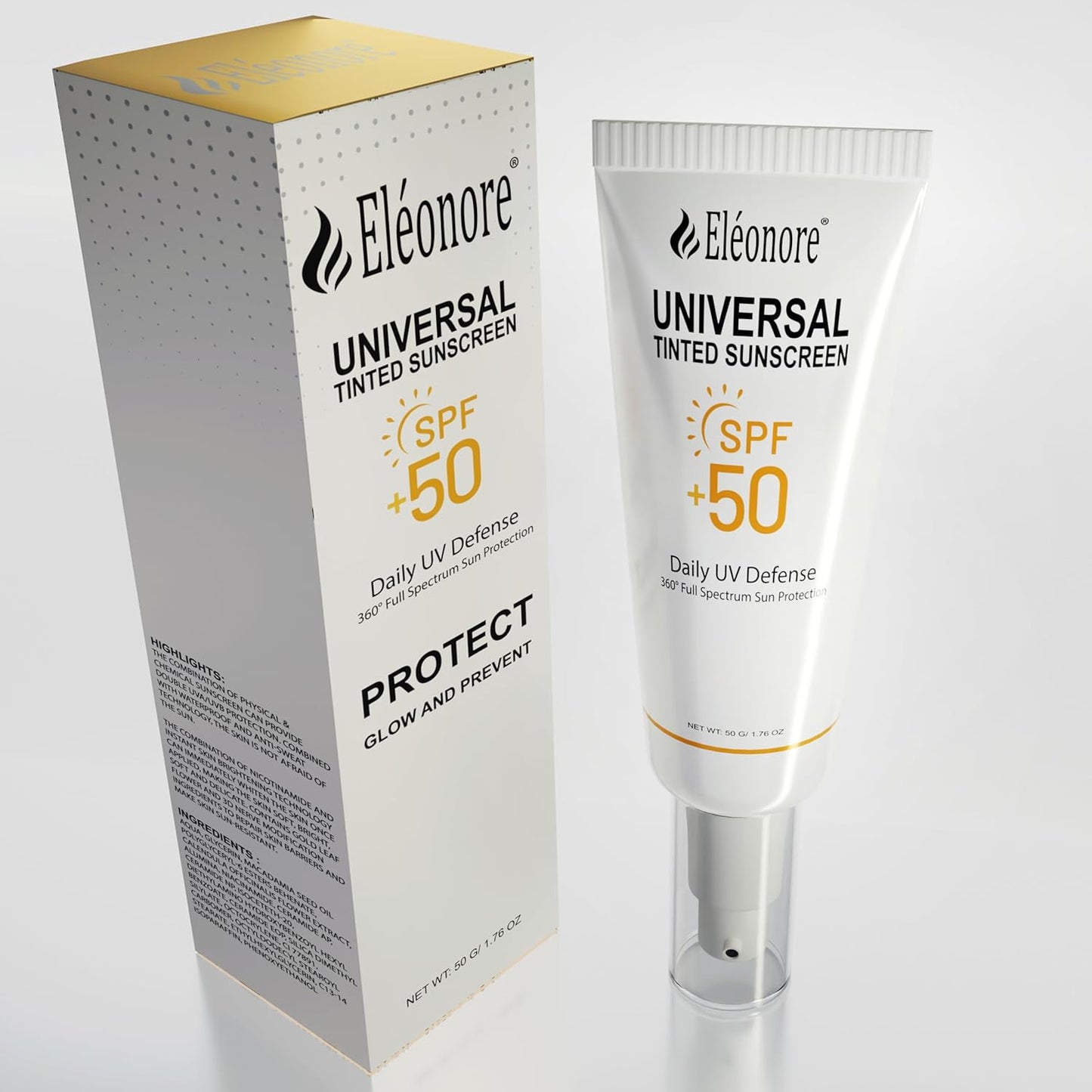 Skiennix Face Sunscreen - Tinted Moisturizer with SPF 50 - Ideal for Travel | 50 ml