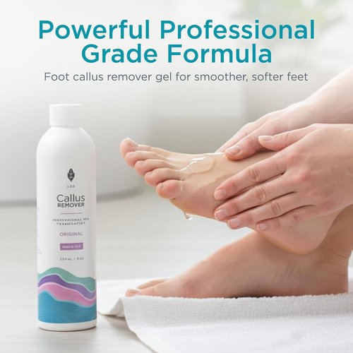 Lee Beauty 8oz Professional Gel Callus Remover - Fast-Acting Extra Strength for Cracked Heels & Dead Skin