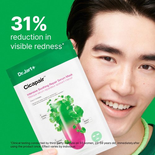 Dr.Jart+ Cicapair Serum - Soothing Korean Face Mask for Redness Relief | Centella Asiatica | Sheet Mask