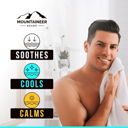 Mountaineer Brand Natural Post Shave Balm - Smokey Bourbon Scent | Soothes & Refreshes Sensitive Skin | 2oz