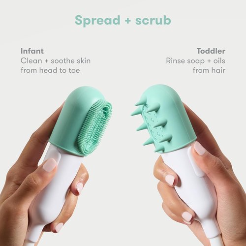 Frida Baby Bathtub Sprayer Attachment - Control Waterflow with 2 Pressure Modes & Scalp Massager