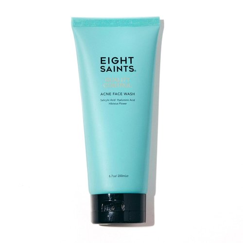 Eight Saints Acne Face Wash - Natural & Organic Formula with 2% Salicylic Acid | 6.7 Ounces for Clear Skin