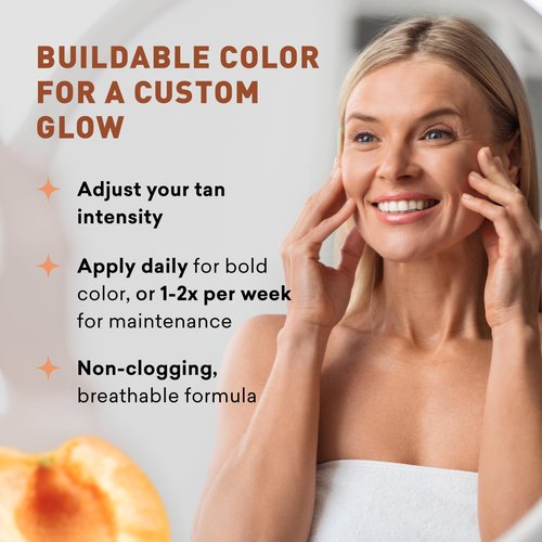 Just Nutritive Sunless Tanning Facial Cream - Intense Natural-Looking Tan for Dark Tones - 4 Oz.