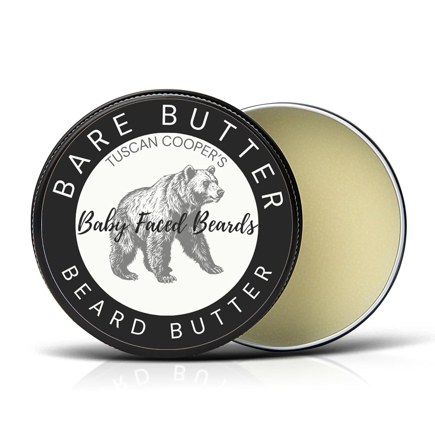 Tuscan Cooper's Beard Butter - Moisturizing Balm for All Hair Types | 4oz Bare Unscented Hydration