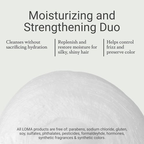 Loma Hair Care Moisturizing Shampoo & Treatment Duo | Nourishing Formula for Healthy Hair