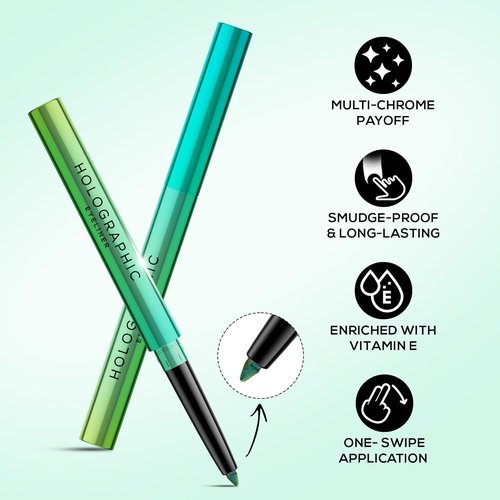 Renee Holographic Eyeliner - Smudge-Proof, Long-Lasting, Easy Glide Formula | Intense Color, 06 Mercury