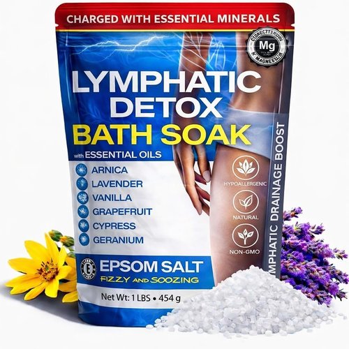 Bruizex Arnica Montana Bath Salts - Epsom Salt Soak for Lymphatic Drainage & Detox | 1 Lb for Pain Relief