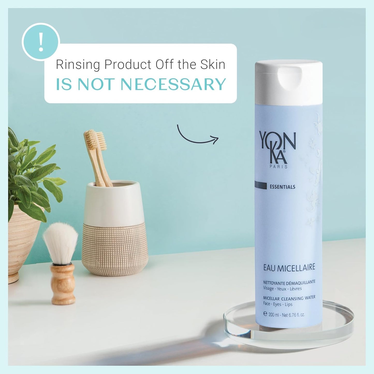 Yon-Ka Micellar Water - Gentle Cleansing Makeup Remover for Hydrated Skin | Paraben-Free 200ml