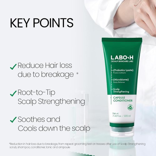 LABO.H Scalp Strengthening Conditioner - Vegan Hair Growth Treatment with Vitamin C & Biotin | 7.43 Fl. Oz.