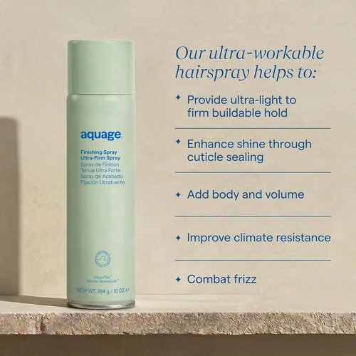Aquage Finishing Hair Spray - Volumizing & Flexible Hold for Shine | Professional Styling (6 oz)