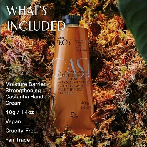 Natura Brazil Nut Hand Cream - Travel Size 24-Hour Deep Hydration Moisturizer - Vegan Formula | 1.4oz (40g)