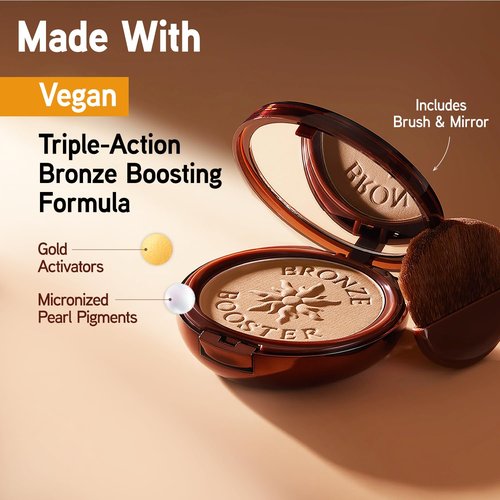 Physicians Formula Bronze Booster Pressed Bronzer - Vitamin-Infused Glow, Natural Finish, Light to Medium