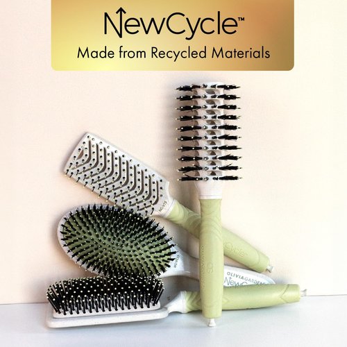 Olivia Garden NewCycle Hair Brush - Eco-Friendly Design for All Hair Types | Quick Styling & Long-Lasting Results