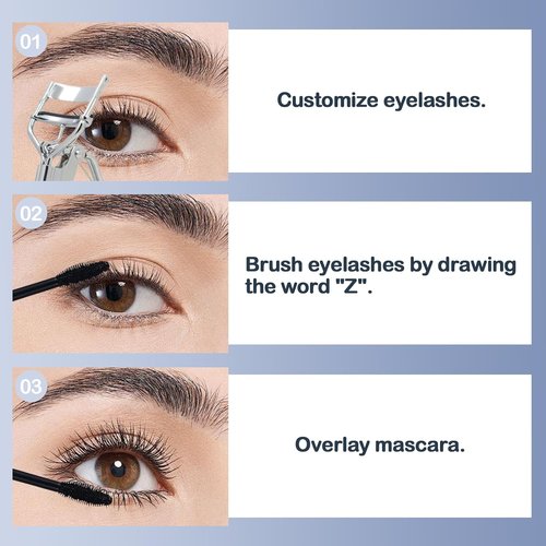 Eyes On Me Waterproof Volumizing Mascara - Long-Lasting Curl & Lift, Smudge-Proof Formula, Jet Black